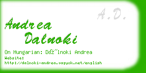 andrea dalnoki business card